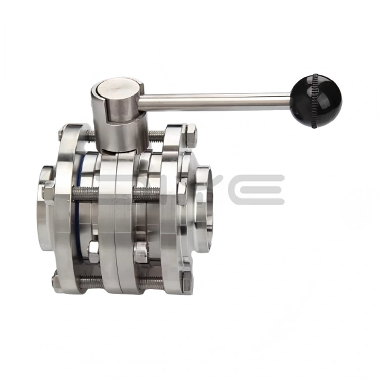 ສຸຂາພິບານ 3-Piece Butterfly Valve ສໍາລັບລະບົບການຄວບຄຸມນໍ້າສະອາດ